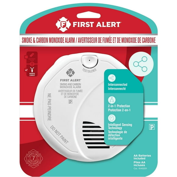 First Alert BRK SC70106FBA Hardwired Smoke and Carbon Monoxide (CO) Detector with Battery Backup