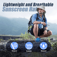thumbnail image 3 of Summer sunshade fisherman hat, outdoor mountaineering and fishing sunscreen hat, neck protection, big eaves - gray, 3 of 5