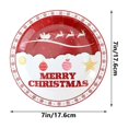 thumbnail image 3 of Paper Plates Disposable Painted Paper Plates For Christmas Parties Water Proof Oil Draining Thickened Sturdy Based Pulp Best Christmas Gifts 2025 Christmas Table Runner Dessert Plates, 3 of 6