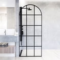 thumbnail image 2 of VIGO Arden 34 in. W x 78 in. H Framed Fixed Shower Screen Door in Matte Black with 3/8 in. (10mm) Clear Glass, 2 of 13