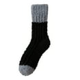 thumbnail image 4 of IDALL Warm Fuzzy Socks for women, Soft Cozy Winter Fluffy Sleep House Striped Slipper Socks Size 9-14 Black One Size, 4 of 4