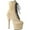 Beige Faux Suede/Beige Faux Suede, variant on Women's Pleaser Adore 1020FS Bootie
