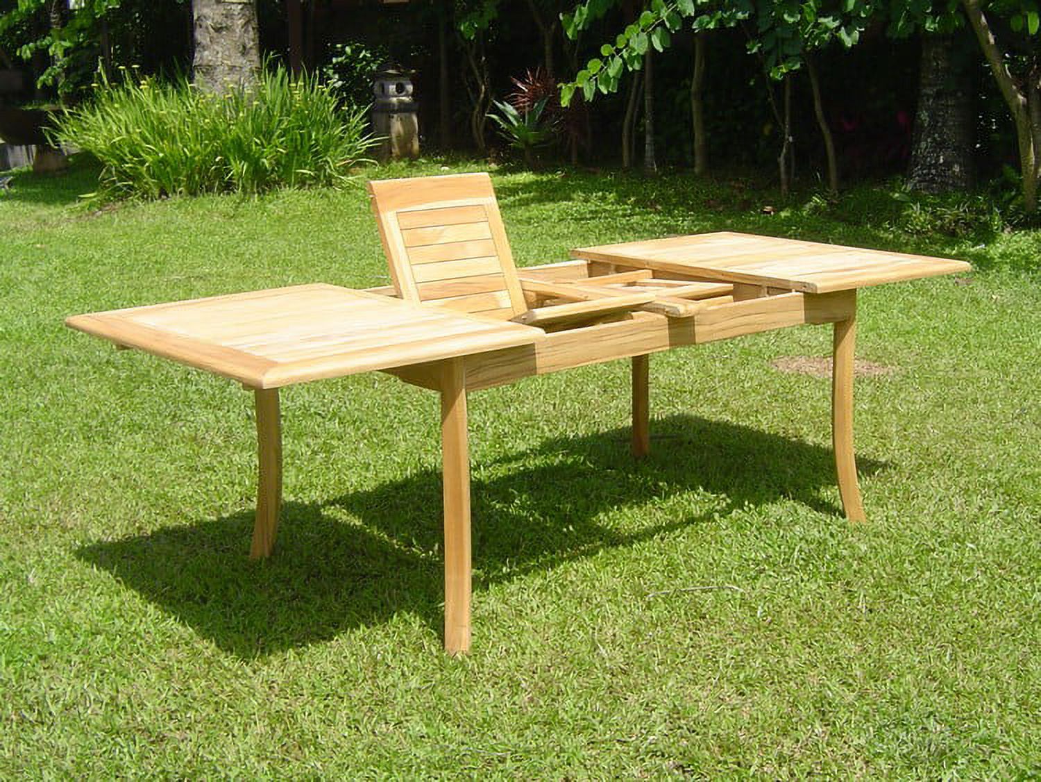 Teak Dining Set:8 Seater 9 Pc - 94" Rectangle Table And 8 Marley Reclining Arm Chairs Outdoor Patio Grade-A Teak Wood WholesaleTeak #WMDSMRc - image 2 of 3