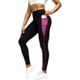 thumbnail image 3 of Tqcoqu High Waist Tummy Control Running Yoga Pants for Women Athletic Workout Leggings with Pockets,Hot Pink,Women's S-XXXL, 3 of 6