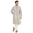 thumbnail image 5 of Atasi Designer Kurta For Menâ€™s Printed Chinese Collar Summer Ethnic Party Wear, 5 of 7