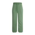 thumbnail image 3 of SHIXIAOO Men's Pocket Loose Low Waist Drawstring Linen Pants Casual Pants Jogging, 3 of 7