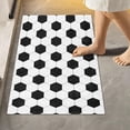 thumbnail image 2 of SKYSONIC Toilet Bathroom Rugs Sets 2 Piece, Soccer Ball Black and White Background Soft Absorbent Fluffy Toilet Mat Set Non-Slip Rubber Backing Bath Mats for Bathroom,16"x24"+20"x24", 2 of 7