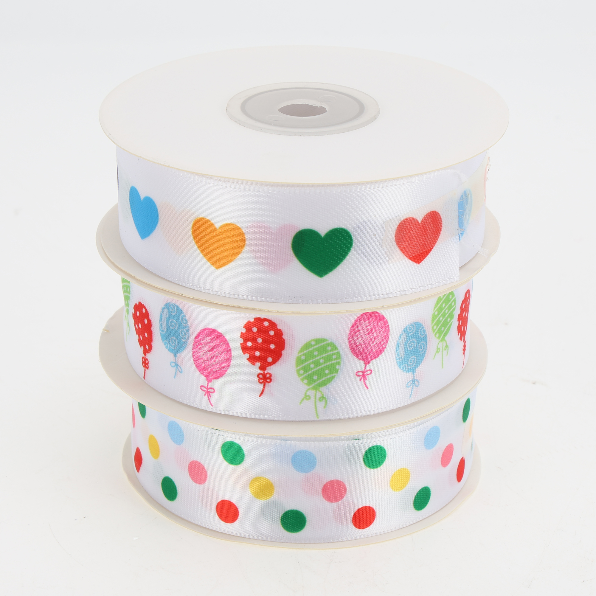 Unique Bargains Reusable Pattern Gift Ribbon 0.98"x72.18' 1Pc [Heart]