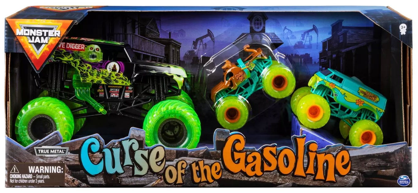 Monster Jam Curse of the Gasoline Diecast Car 3-Pack - Walmart.com