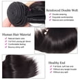 thumbnail image 3 of Mechones de pelo liso brasileño con cierre de encaje HD, extensiones de cabello 5x5 4x4 para mujeres, mechones rectos de cabello humano con cierre, 3 of 5