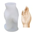 thumbnail image 3 of de silicona gestos de manos, en 3D con gestos de manos para jabón, , yeso de París, forma festiva - 125x88x59mm Gloria Moldes para hacer velas, 3 of 9
