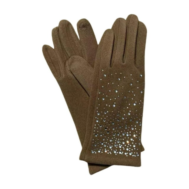 Guantes de invierno Pantalla táctil Regalo Versátiles Guantes a prueba de viento para clima frío Guantes de ciclismo para correr Deportes de Caqui