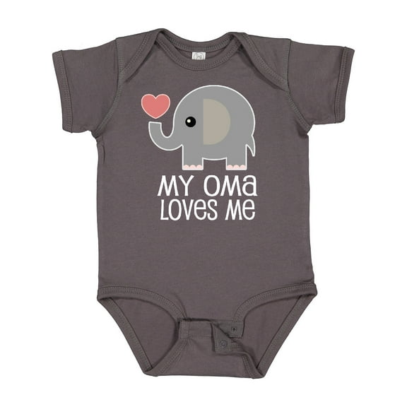 Inktastic My Oma Loves Me Grandchild Boys or Girls Baby Bodysuit