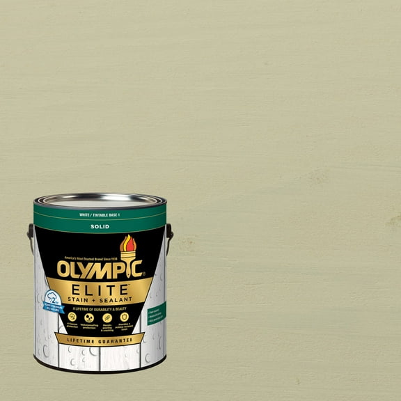Olympic Elite 1 Gallon SC-1013 Cascades Solid Advanced Exterior Stain and Sealer in One