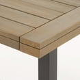 thumbnail image 5 of Contemporary Home Living 79" Charcoal Gray and Black Rectangular Outdoor Dining Table, 5 of 6
