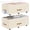 Beige, variant on Under Bed Storage with Wheels 2Pack, 80L Height Adjustable Underbed Containers with Clear Lids, Rolling Under Bed Shoe Storage Organizer for Dorm Home Clothes, Blankets, Toys, Black