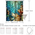 thumbnail image 4 of Mermaid Shower Curtain, Jellyfish Fabric Bathroom Curtains Set with Hooks Marine Ocean Animals Bathroom Decor Washable 72x72 Inches, 4 of 5
