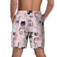 thumbnail image 2 of Haiem Cat Mens Swim Trunks with Compression Liner 2 in 1 Swimming Shorts Stretch Swimwear Quick Dry,Board Shorts-Medium, 2 of 9