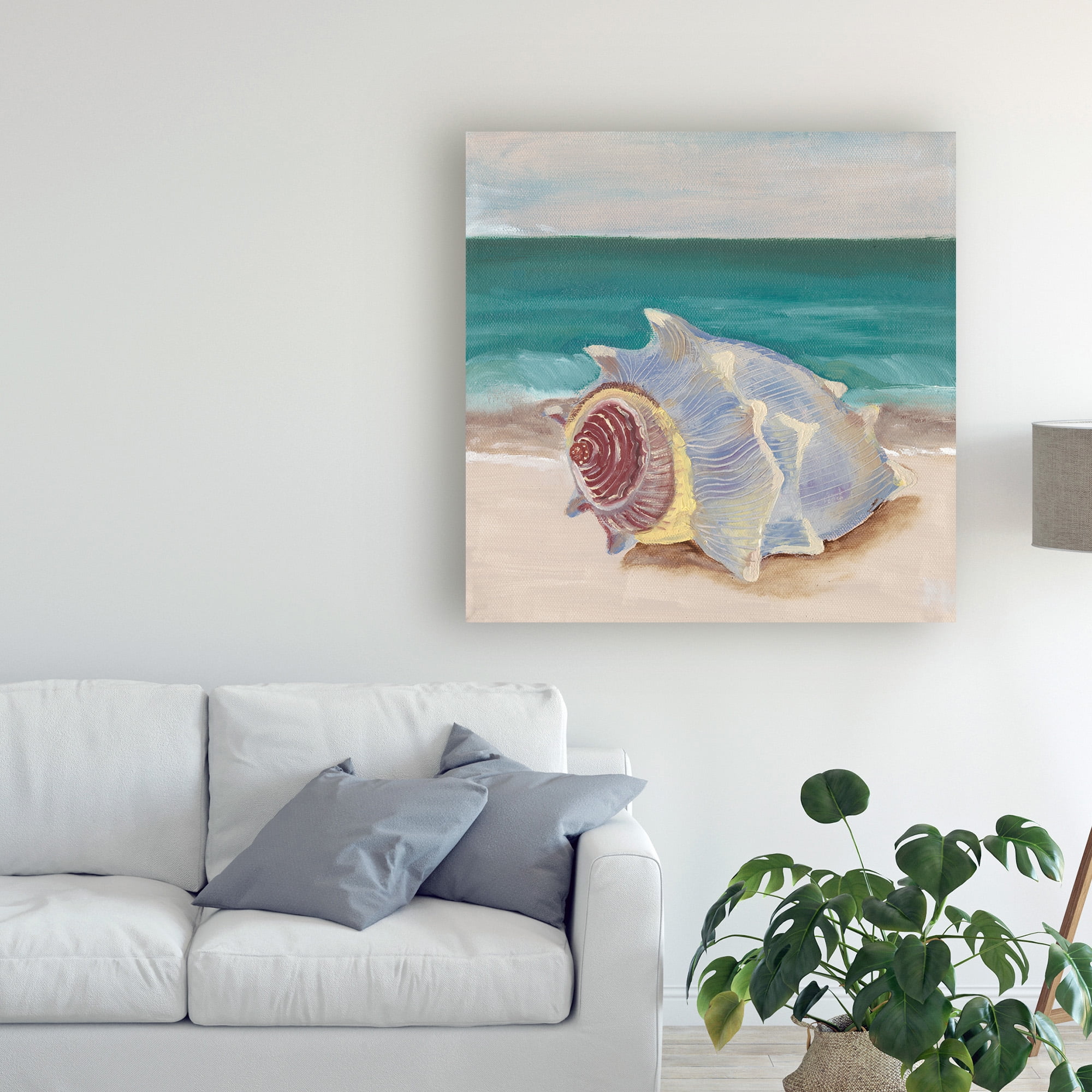 Trademark Fine Art 'She Sells Seashells Frame I' Canvas Art by Alicia Ludwig
