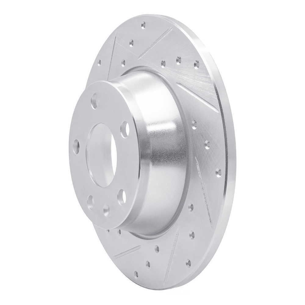 Dynamic Friction Company 631-73053L DFC Brake Rotor - Drilled And Slotted - Silver