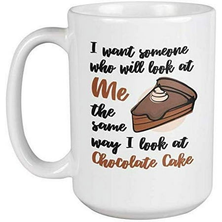 

Chocolate Cake Lover Coffee & Tea Gift Mug for Couple Men and Women (15oz)