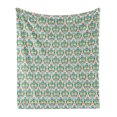 thumbnail image 1 of Norwegian Soft Flannel Fleece Throw Blanket, Colorful Pattern of European Folk Art Hues and Strokes Ornaments with Details, Cozy Plush for Indoor and Outdoor Use, 70" x 90", Multicolor, by Ambesonne, 1 of 6