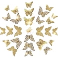 thumbnail image 2 of Pegatinas de pared de mariposas 3D para una decoración de habitación vibrante, mariposas doradas que realzan su espacio con gracia, fáciles de instalar y perfectas para proyectos de manualidades, 2 of 7