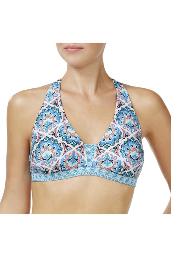 Womens Printed Strappy Swim Top Separates