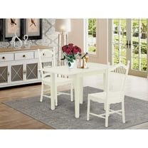East West Furniture Dining Room Set Linen White, NDDO3-LWH-W
