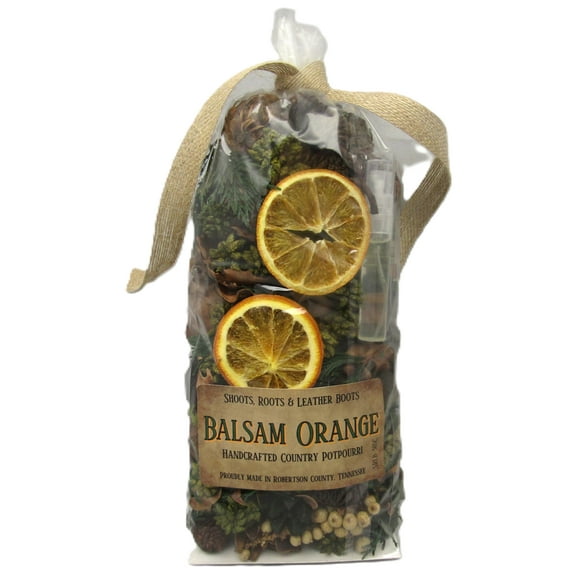 Shoots, Roots & Leather Boots Balsam Orange Potpourri Bowl Filler 5 cup bag