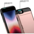 thumbnail image 4 of iPhone SE Case 2022/iPhone SE 2020/7/8 Case with Card Holder Heavy Duty Protective Dual Layer Shockproof Hidden Card Slot Slim Wallet Case for iPhone SE 3rd/2nd/7/8-4.7''(Rose Gold), 4 of 13