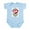 Sky Blue, variant on CafePress - Swiss Shop Infant Bodysuit - Baby Light Bodysuit, Size Newborn - 24 Months
