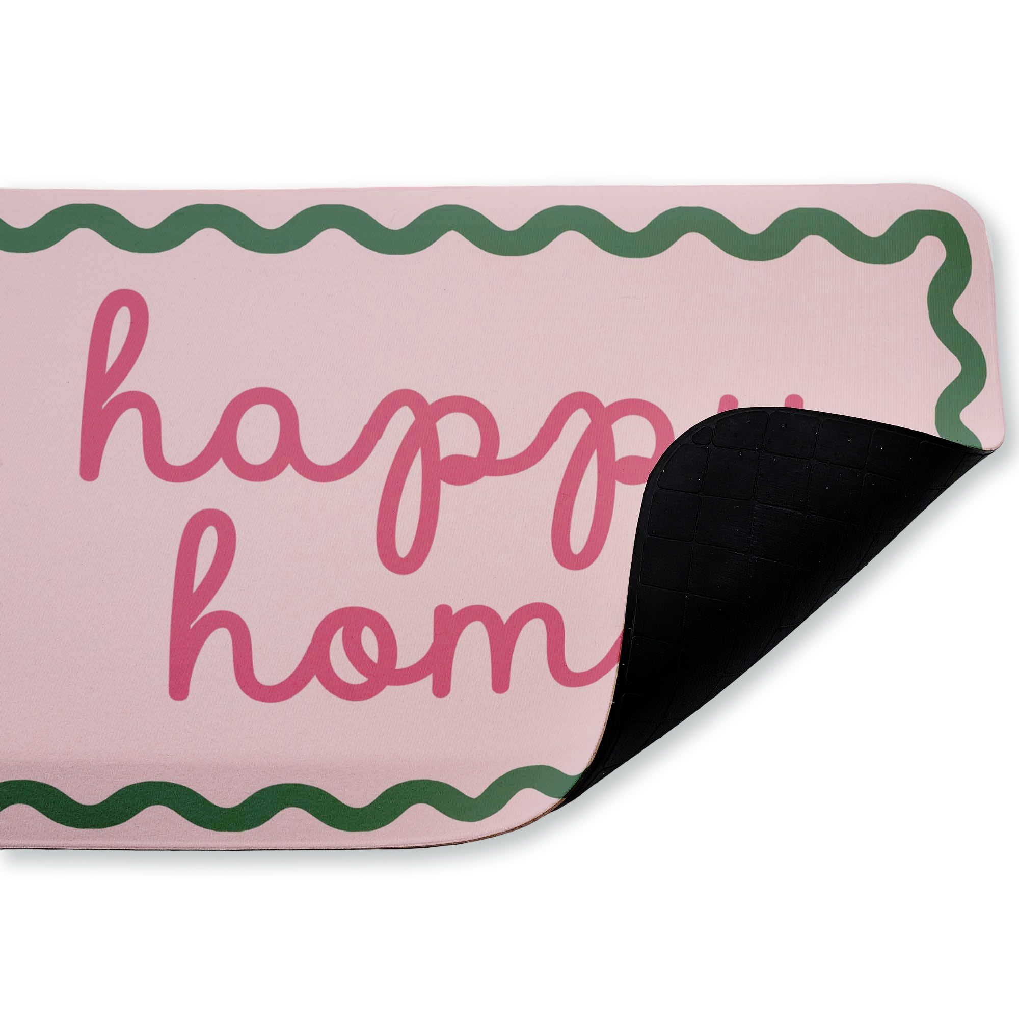 Stupell Industries Happy Welcome with Wavy Border Printed Anti-Fatigue Floor Mat, design by Lil' Rue