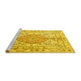 thumbnail image 2 of Ahgly Company Machine Washable Indoor Rectangle Medallion Yellow Traditional Area Rugs, 5' x 8', 2 of 4