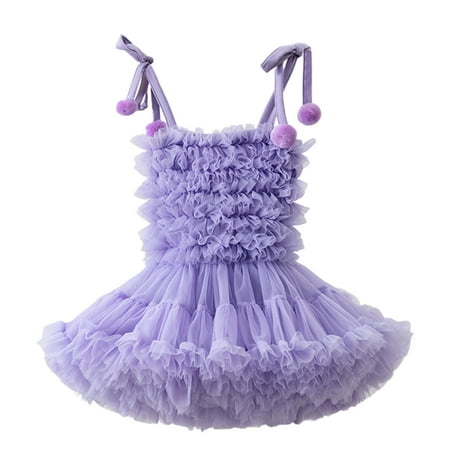 JIAYUE Kids Girls Summer Dresses Solid Color Sleeveless Sweetheart Mid Length Elegant Mesh Ball Gown For Children Casual Pretty Playwear