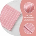 thumbnail image 3 of REGALWOVEN Cotton Striped Washcloths - 13" x 13" Soft & Absorbent Face Cloths for Bathroom, Kitchen Pink 6pk, 3 of 7