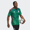 thumbnail image 4 of Camiseta adidas Mexico 22 Home Authentic para hombre, color verde, talla S, 4 of 8