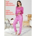 thumbnail image 3 of Womens Pajama Sets Long Sleeve Long Pants Pajamas for Women Cat Print Womens Soft Sleepwear with Pocket 2 Piece Cute Women's Loungewear Set, S-XXL, 3 of 10