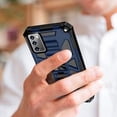 thumbnail image 4 of Funda Uso Rudo Wol Mot Soporte Mas Mica 9D Para Samsung A22 Azul, 4 of 5