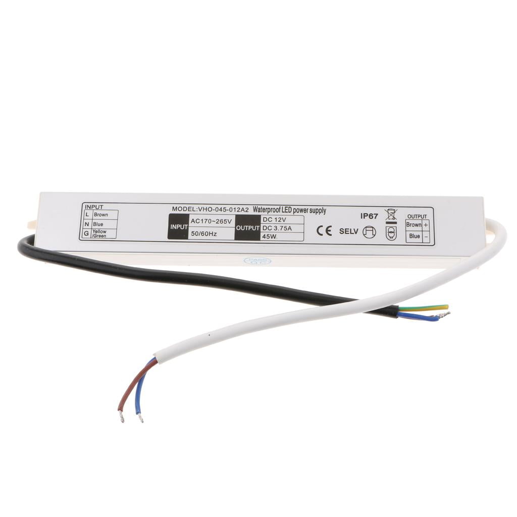 Details about   45W IP67 12V DC Waterproof Constant Voltage LED Strips Driver Power supply 