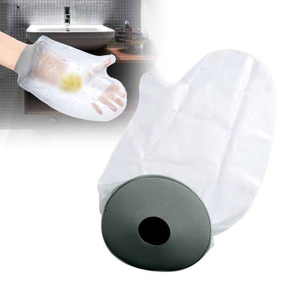 15x9.5 Inch Shower Protective Gloves – Fenull Waterproof Cover for Fracture Injuries, Hands & Wrists Protector for Bathing, Reusable Medical Care Accessory