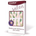 thumbnail image 2 of Katea Matte Press On Nails Long Square Shape Nude Glue On Nails Gold Stripes Green Splicing Pattern Full Cover Cute Fake Nails Designs Acrylic Nails F, 2 of 5