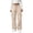 Beige -BN14, variant on Parachute Cargo Pants Women Elastic Waisted Quick Dry Lightweight Baggy Hiking Pants with Pockets Water Resistant Khaki 2XL