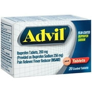 4 Pack - Advil Film-Coated Ibuprofen 200 mg Tablets 20 Each