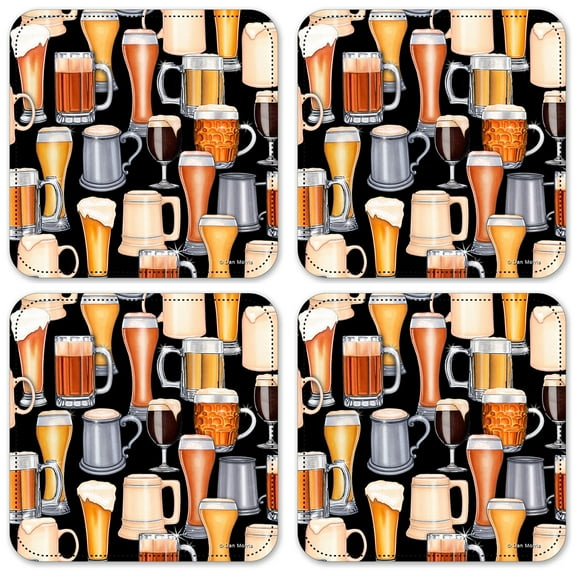 Vinyl Drink Coasters - Set of 4 - Beer - Image by Dan Morris
