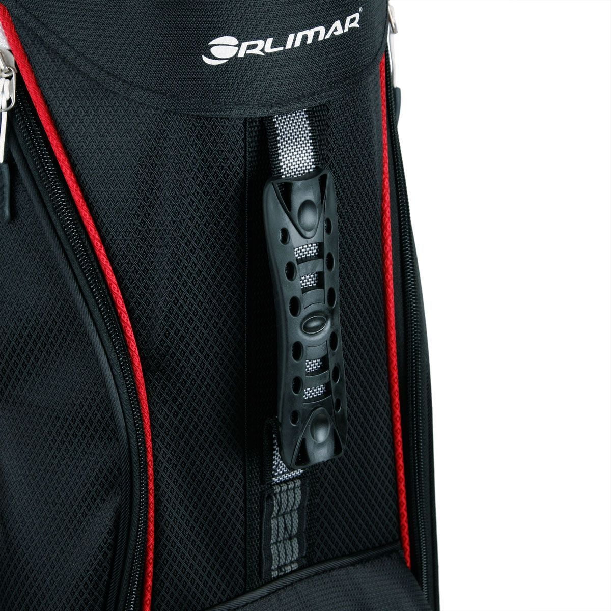Orlimar Golf CRX 14.6 14-Way Divided Top Golf Cart Bag, Black/Red -