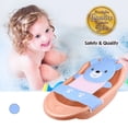 thumbnail image 2 of Adjustable Support Net Bathtub Adjustable Thicken Newborn Baby Bath Seat Support Net Bathtub Sling Shower Mesh Blue Bear, 2 of 8