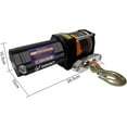 thumbnail image 4 of 3500 lb Electric Winch, Waterproof Electric Truck Winch,12V Synthetic Rope Winch with Wireless Remote for Towing Jeep Off-Road SUV Truck Car Trailer Boat, 4 of 6
