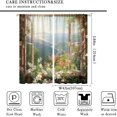 thumbnail image 2 of Morning Window Flower Landscape Blackout Curtain, Mountain Window Frame Art Vine Beautiful Scenery, Green Plant Chrysanthemum Sun Curtain, Teen Room Living Room Curtain 2 Pieces 84x84in, 2 of 5