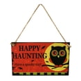thumbnail image 2 of Letrero Colgante de Happy Haunting, Letreros de Halloween, Tablero Colgante para Habitación, Oficina, Decoración SM SunniMix Happy Haunting Hanging Sign, 2 of 8